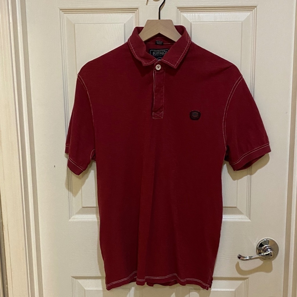 Buffalo David Bitton-Brick Red-Polo Shirt-Size Large